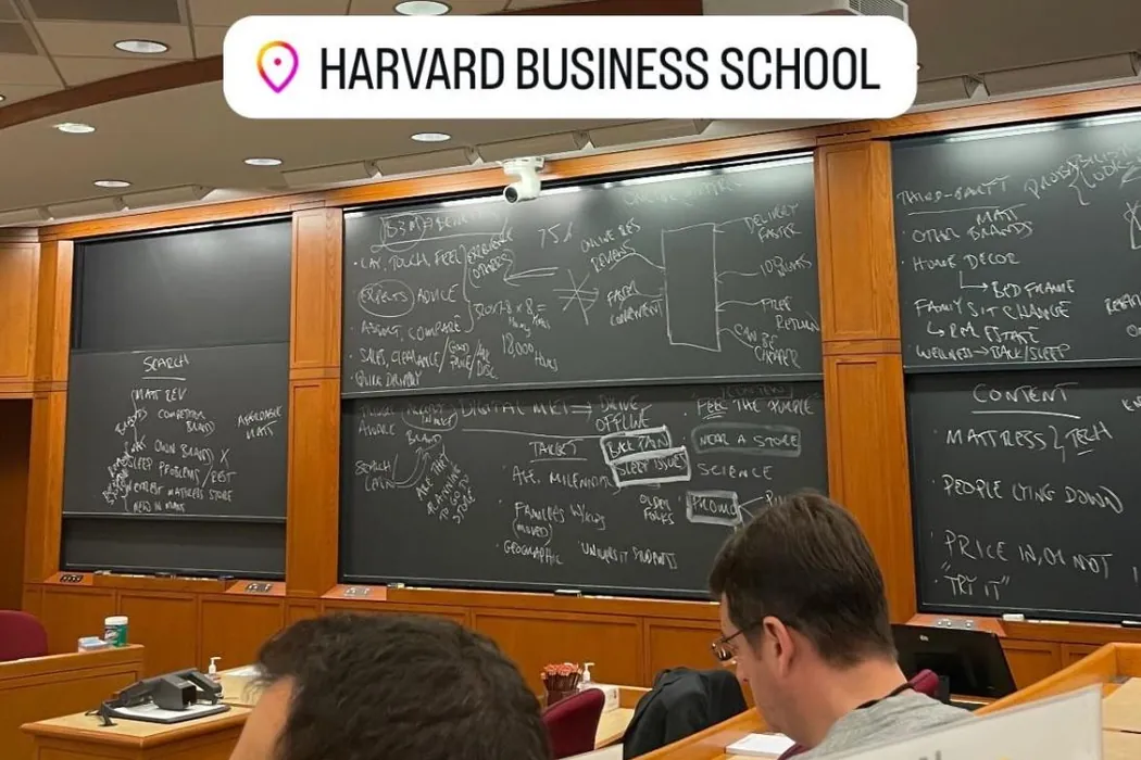 A Harvard Business School classroom